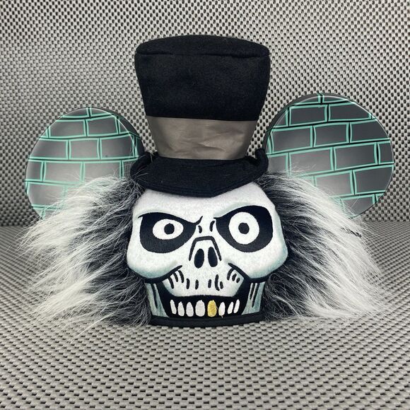 Disney Ghost Haunted Mansion Mickey Ears Hatbox Adult One Size Halloween Hat